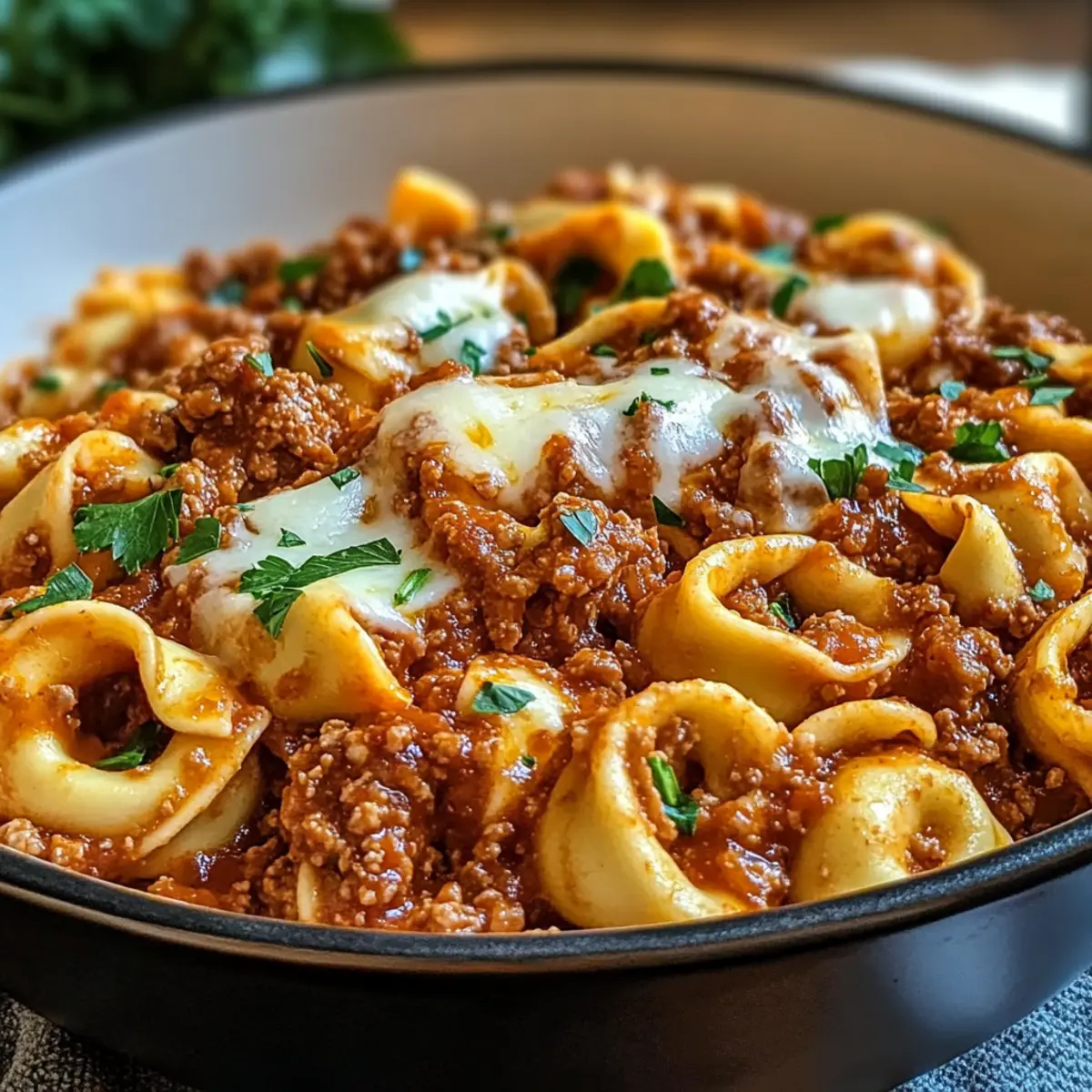 Blitz Tortellini mit Hackfleischsauce cgqmry