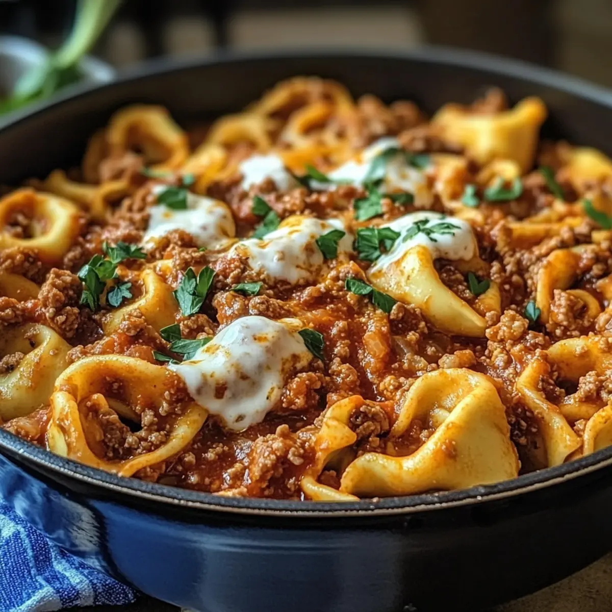 Blitz Tortellini mit Hackfleischsauce wlc0ie