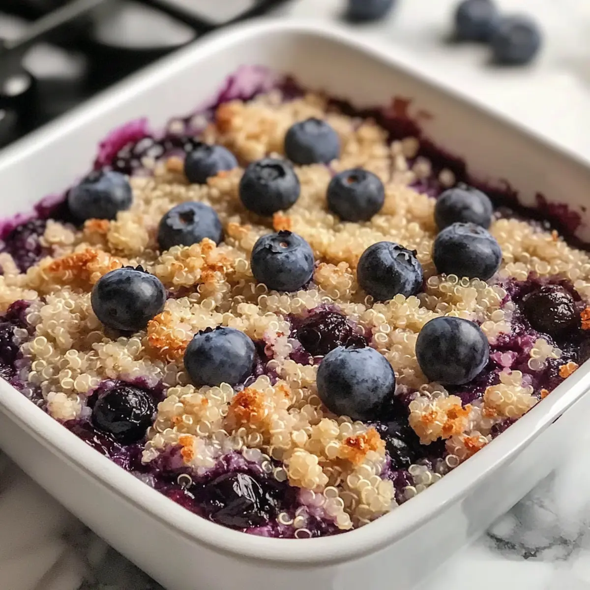 Blaubeer Quinoa Frühstücksauflauf