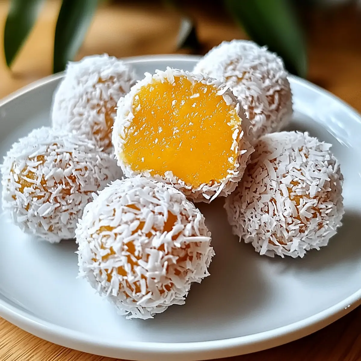 Kokosnuss Mango Glücksbälle