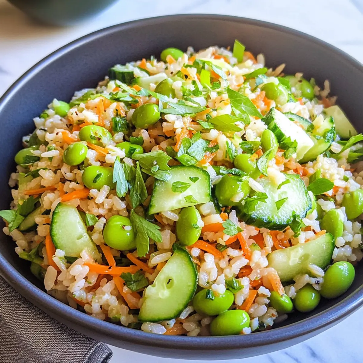 Cucumber Edamame Rice Salad jni2ft