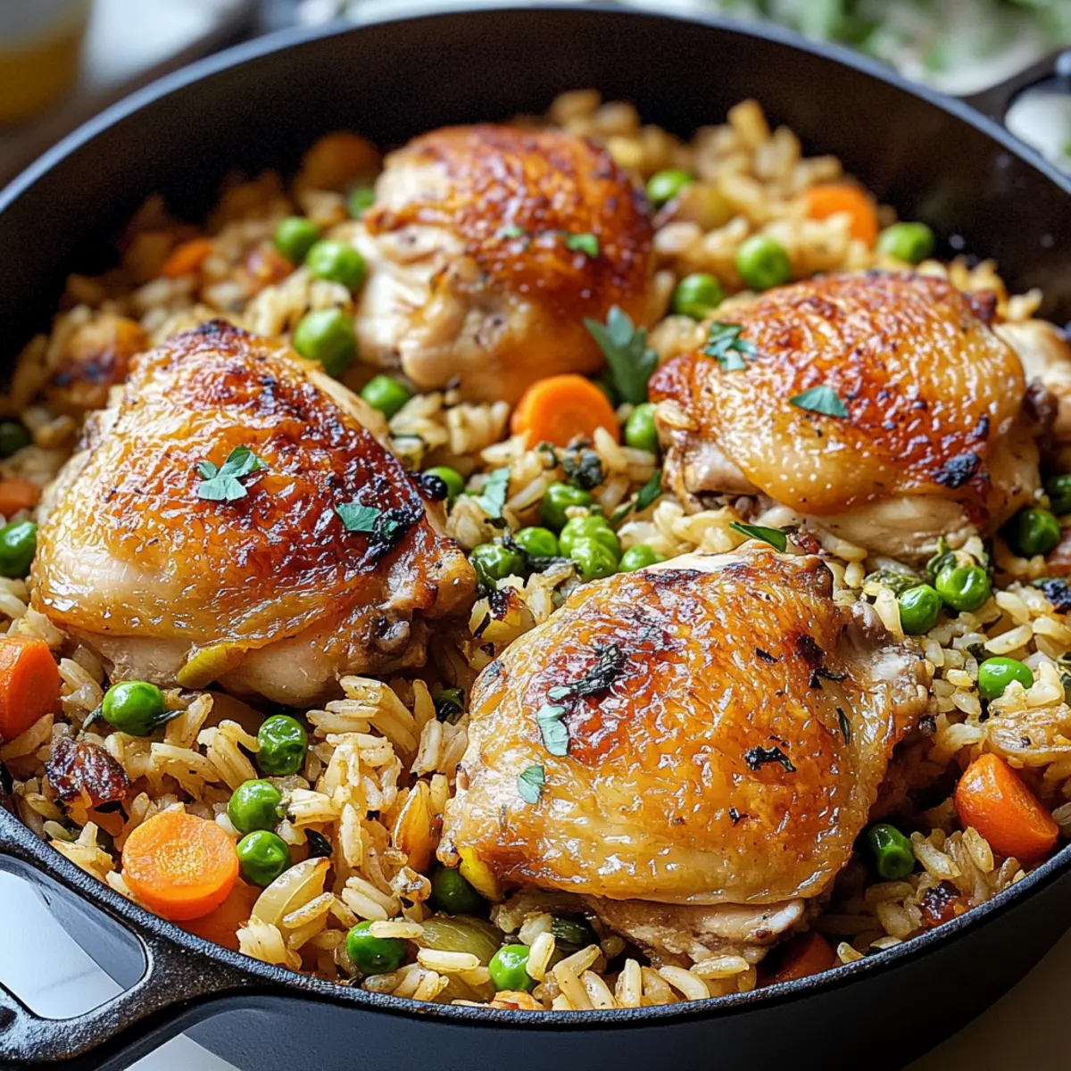 Dutch Oven Hähnchen und Reis