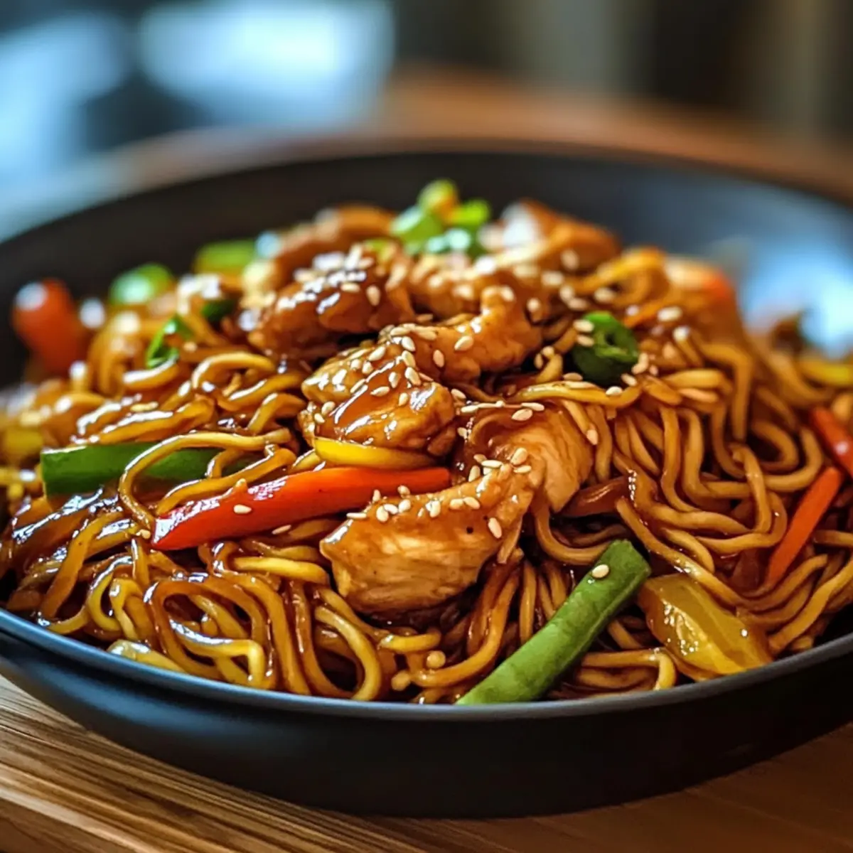 Hähnchen Teriyaki Nudeln