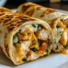 Käsige Knoblauch Hähnchen Wraps