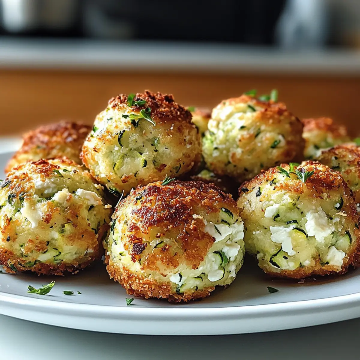 Knusprige Zucchini Feta BA¤llchen msfusd