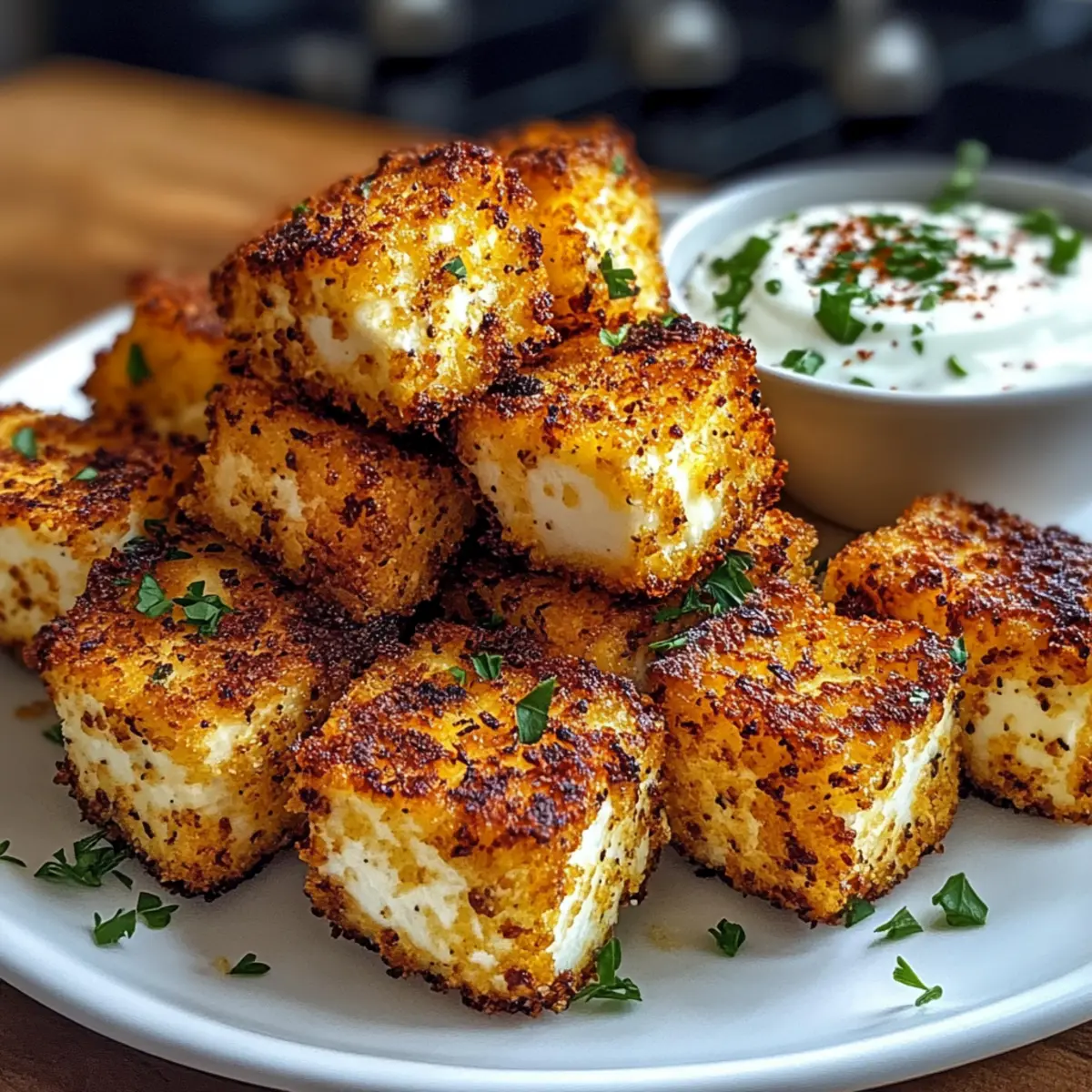 Knuspriger Feta aus dem Airfryer zqnqrh