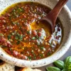 Mediterrane sonngetrocknete Tomaten Knoblauch Olivenöl Dip