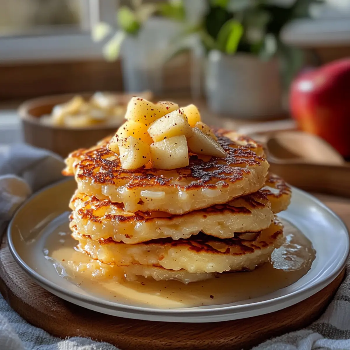 Milchreispuffer mit Apfel Rezept