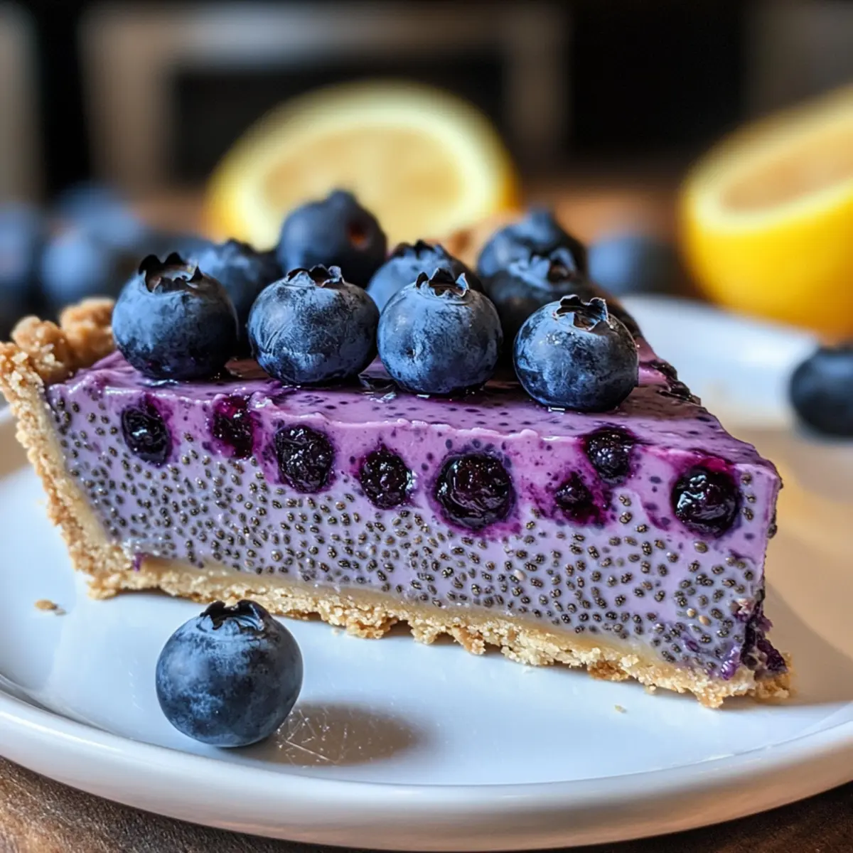 No-Bake Heidelbeer Chia Samen Kuchen