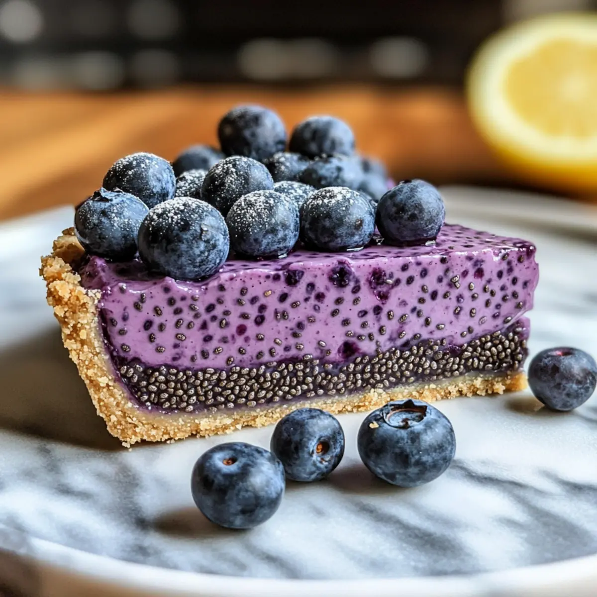 No Bake Blueberry Chia Seed Pie ztfzqz