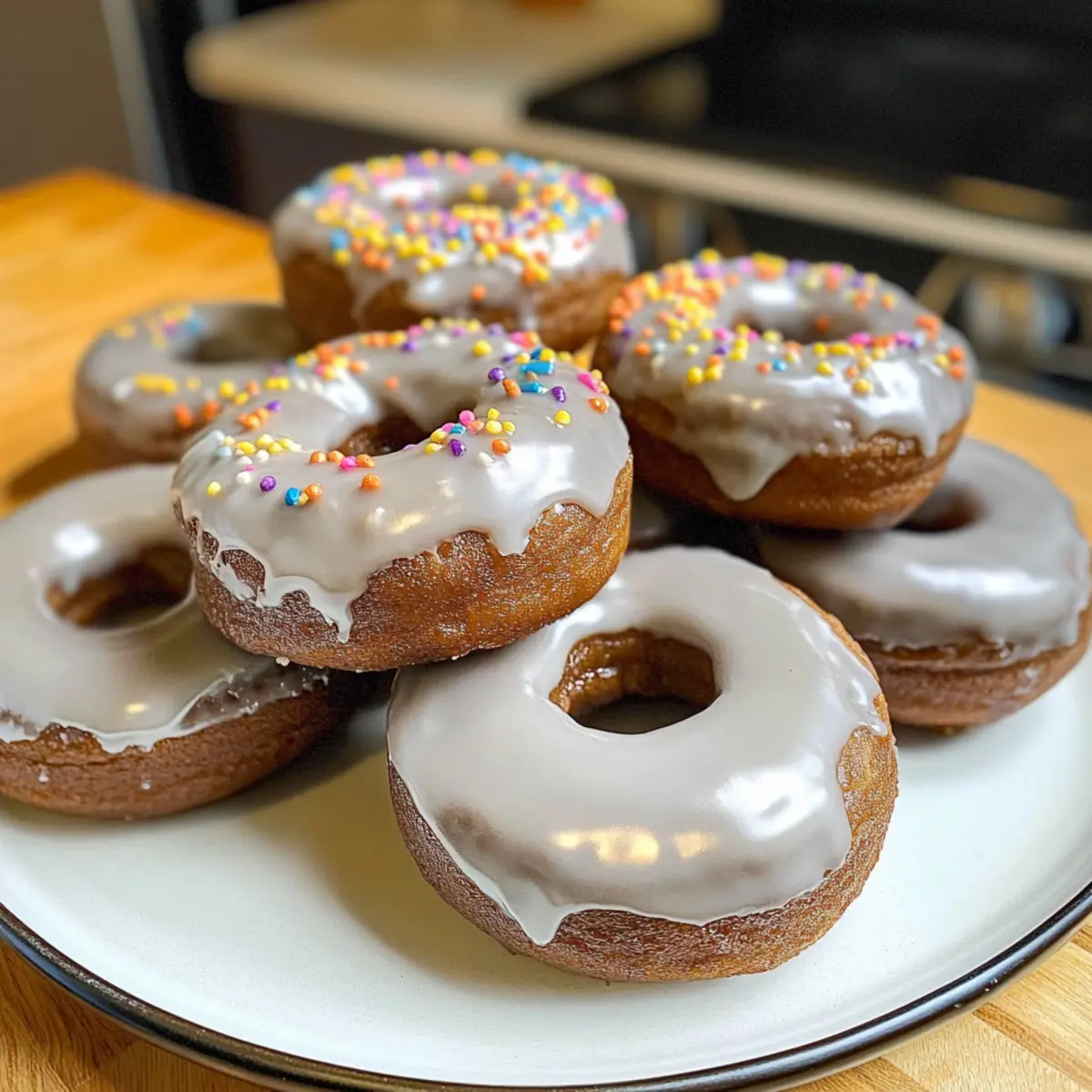 No-Bake Vegane Protein Glasierte Donuts