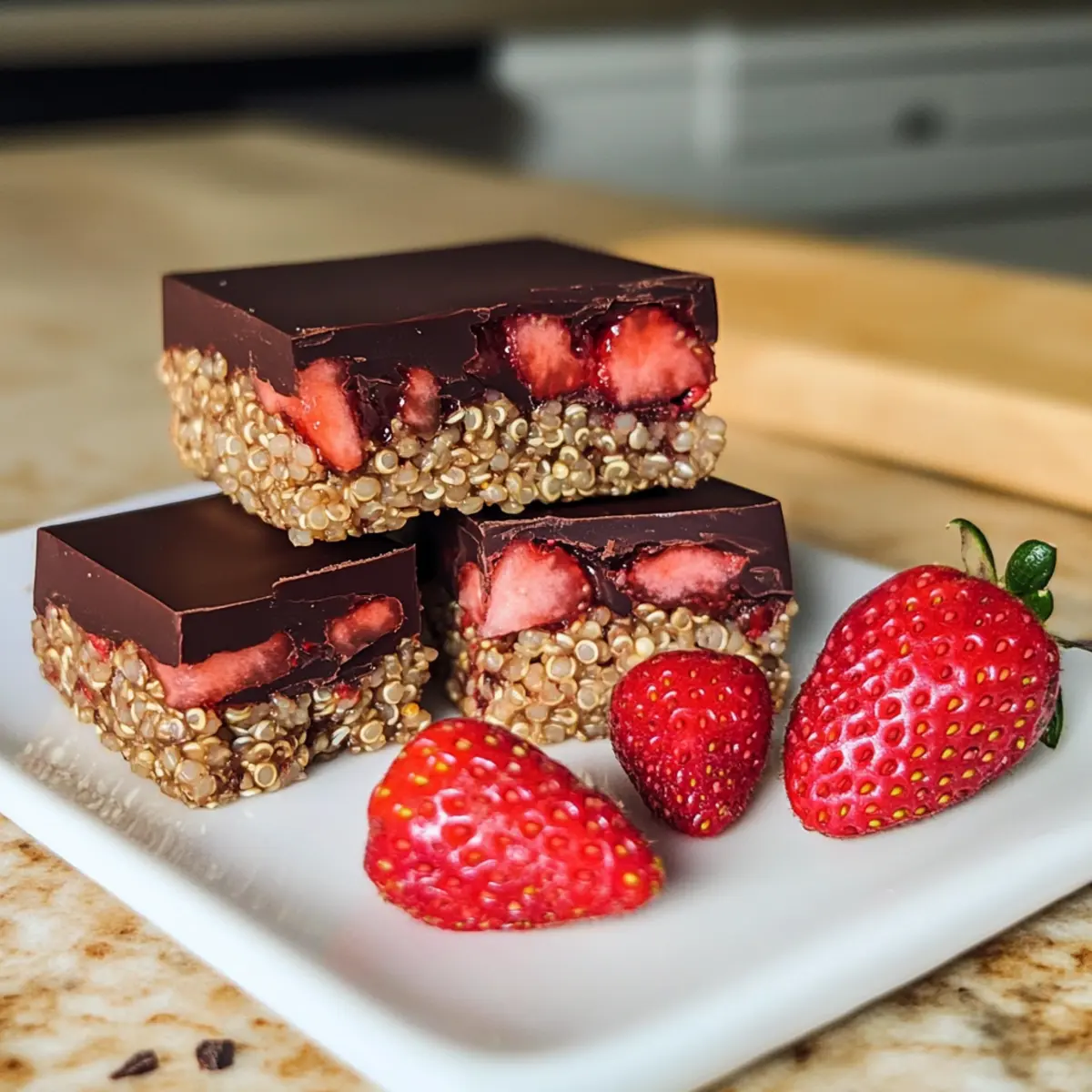 Quinoa Erdbeer Schoko Riegel jttkmh