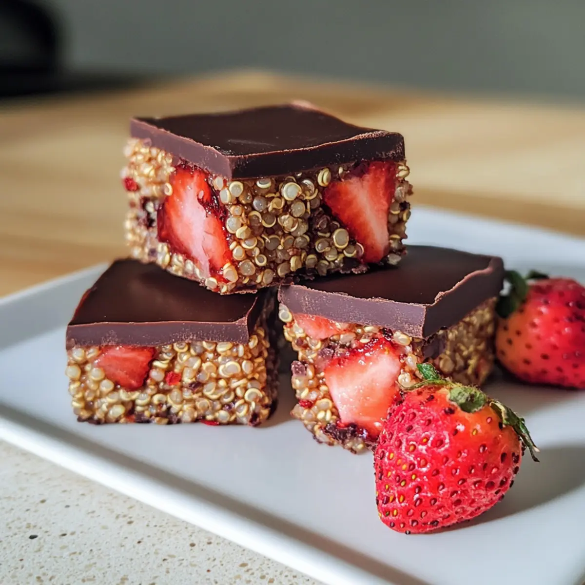 Quinoa Erdbeer Schoko Riegel qc6s5f