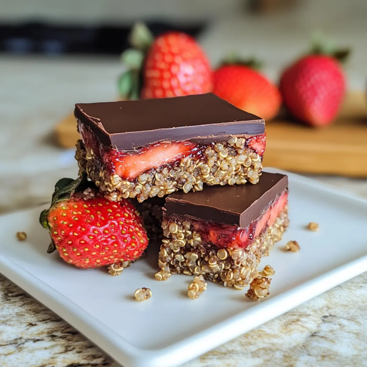 Quinoa-Erdbeer-Schoko-Riegel