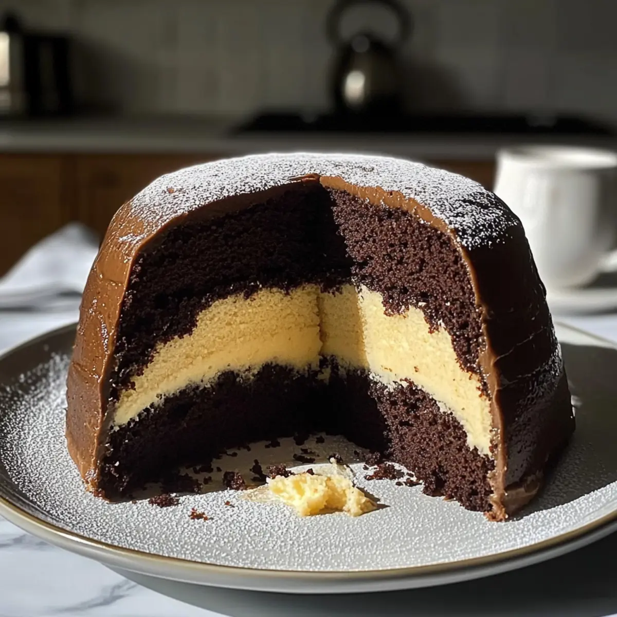 Schoko Gugelhupf mit CheesecakefA¼llung va0jfb