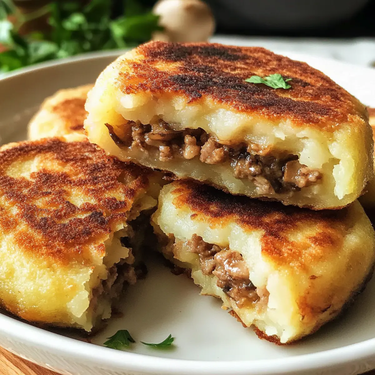 Gefüllte Kartoffelküchlein