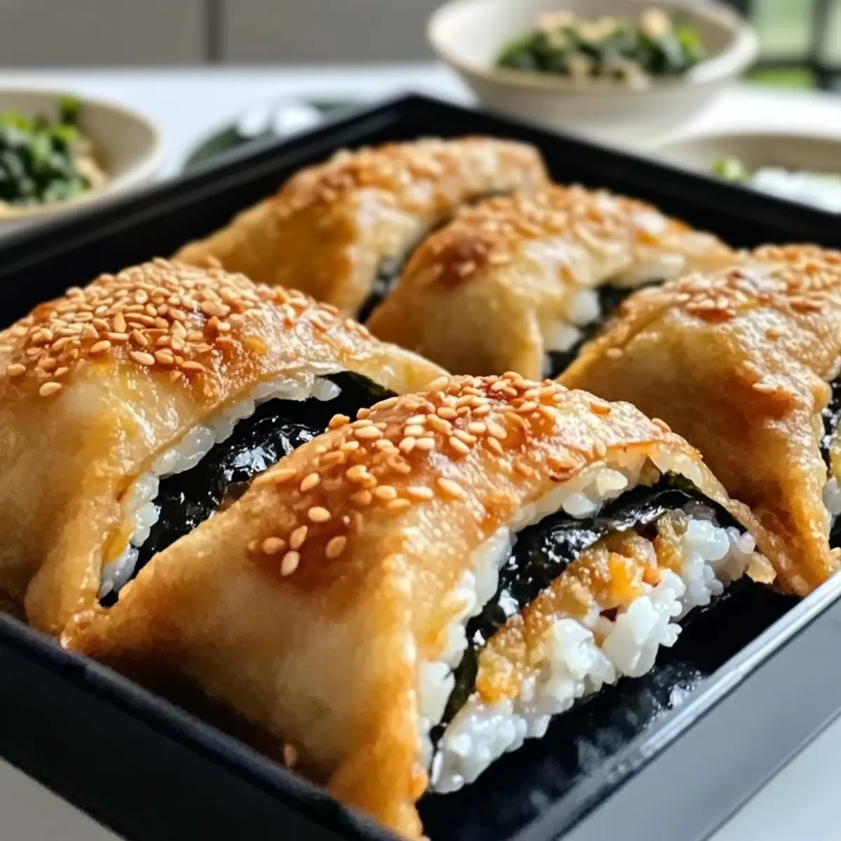 Tofu-Taschen gefüllt mit Reis