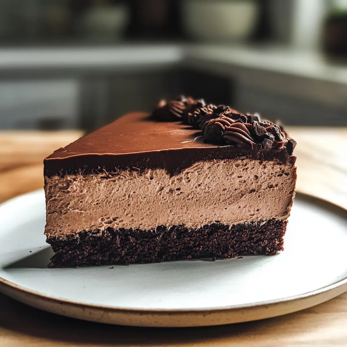 Veganer Schokoladenmousse-Kuchen