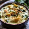 Veganer weiße Lasagne-Suppe