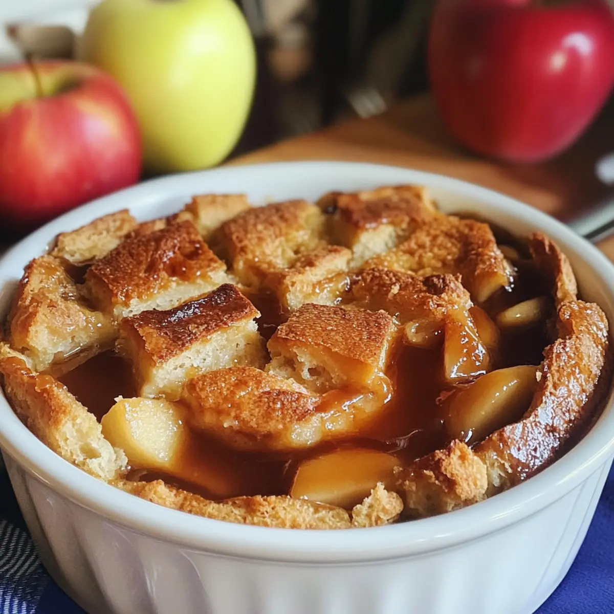 Apple Brioche Bread Pudding with Apple Brandy Caramel Sauce razz1a