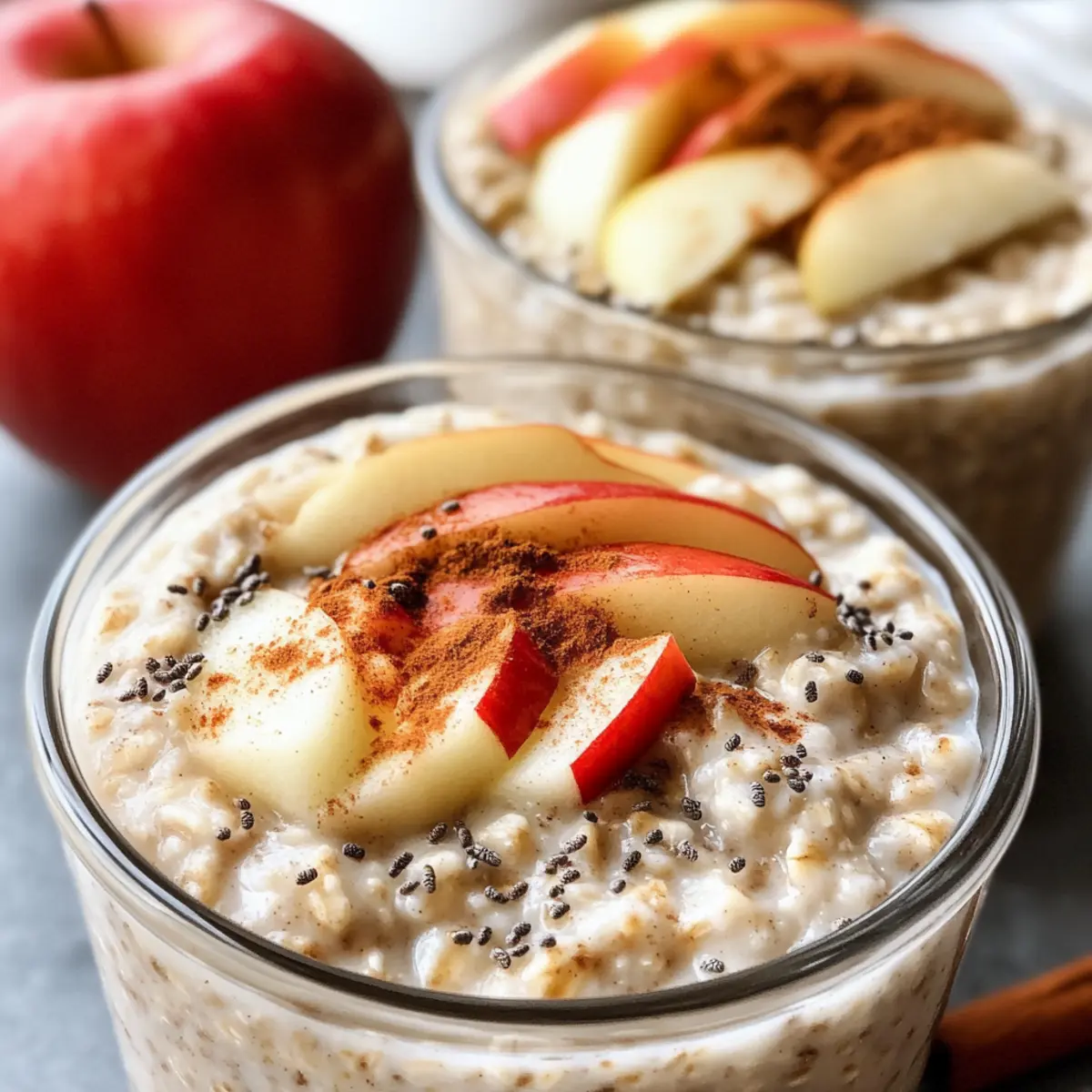 Äpfel Zimt Übernacht Haferflocken
