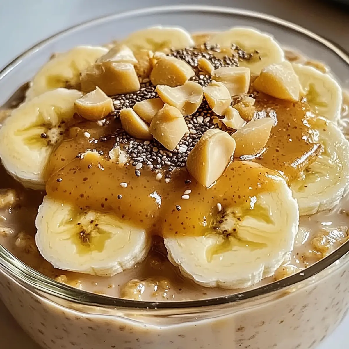 Bananen Erdnussbutter Overnight Oats acigf7