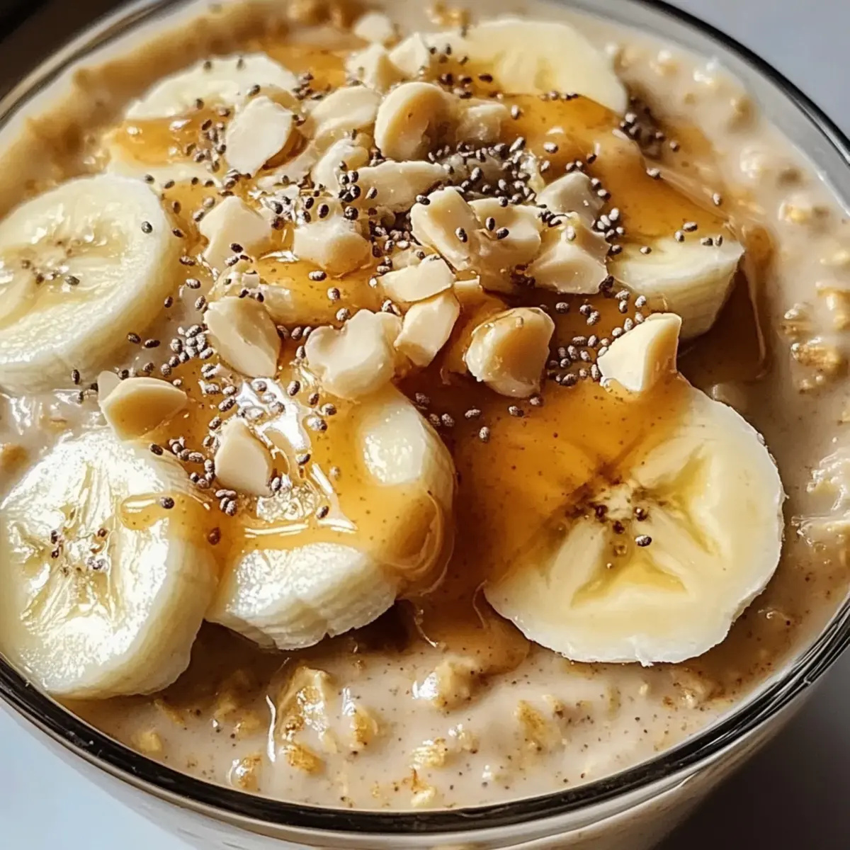 Bananen Erdnussbutter Overnight Oats lzan38
