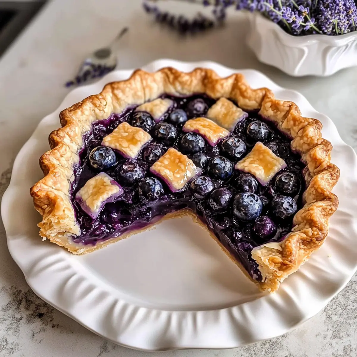 Heidelbeer Vanille Lavendel Kuchen