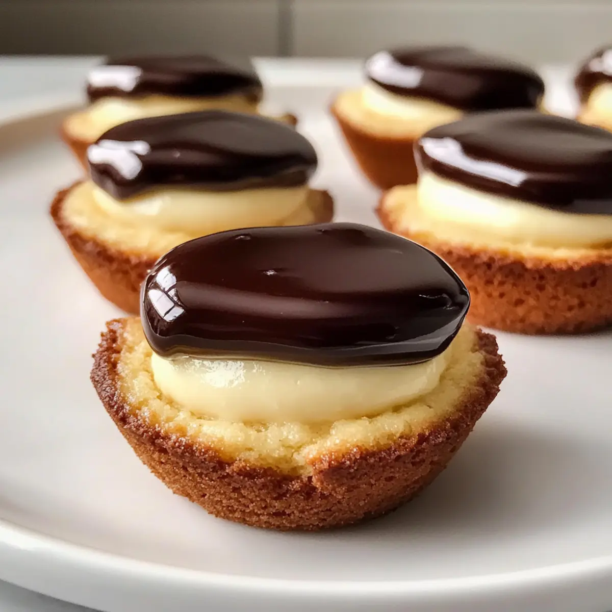 Boston Cream Cookie Cups with Pudding and Ganache Recipe akkryg