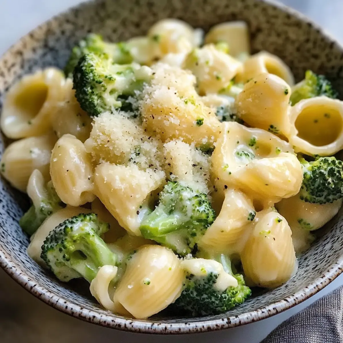 Brokkoli Pasta mit Knoblauch Parmesan und Sahne vbbqaf