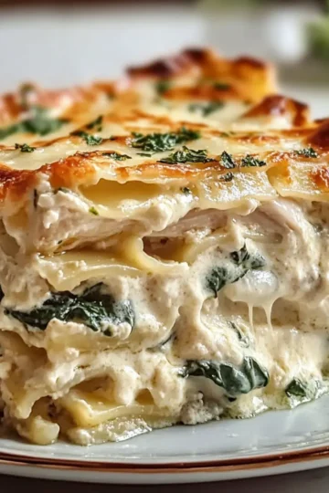 Hühnchen Alfredo Lasagne Rezept Zutaten: - 500 g Hühnchenbrust - 300 g Lasagneblätter - 400 g Alfredo-Sauce - 300 g Mozzarella-Käse - 100 g Parmesan-Käse - 1 Zwiebel - 2 Knoblauchzehen - 2 EL Olivenöl - Salz - Pfeffer - Petersilie Anleitung: 1. Ofen auf 180 °C vorheizen. 2. Zwiebel und Knoblauch fein hacken. 3. Olivenöl in einer Pfanne erhitzen und Zwiebel und Knoblauch anbraten, bis sie weich sind. 4. Hühnchenbrust würfeln und in die Pfanne geben. Mit Salz und Pfeffer würzen. Braten, bis das Hühnchen durchgegart ist. 5. Alfredo-Sauce hinzufügen und gut verrühren. 6. Eine Schicht Lasagneblätter in eine Auflaufform legen. 7. Eine Schicht Hühnchen-Alfredo-Mischung hinzufügen, dann eine Schicht Mozzarella-Käse. 8. Wiederholen, bis alle Zutaten aufgebraucht sind. Die letzte Schicht sollte Käse sein. 9. Parmesan-Käse obenauf streuen. 10. Lasagne 30-35 Minuten backen, bis sie goldbraun und sprudelnd ist. 11. Vor dem Servieren mit frischer Petersilie garnieren.