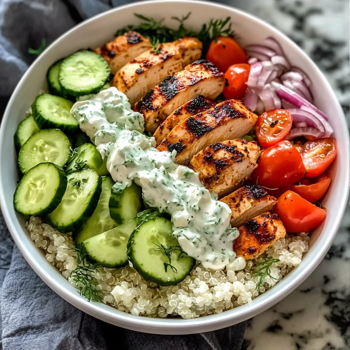 Hähnchen Tzatziki Schalen: Mediterrane Freude Rezept