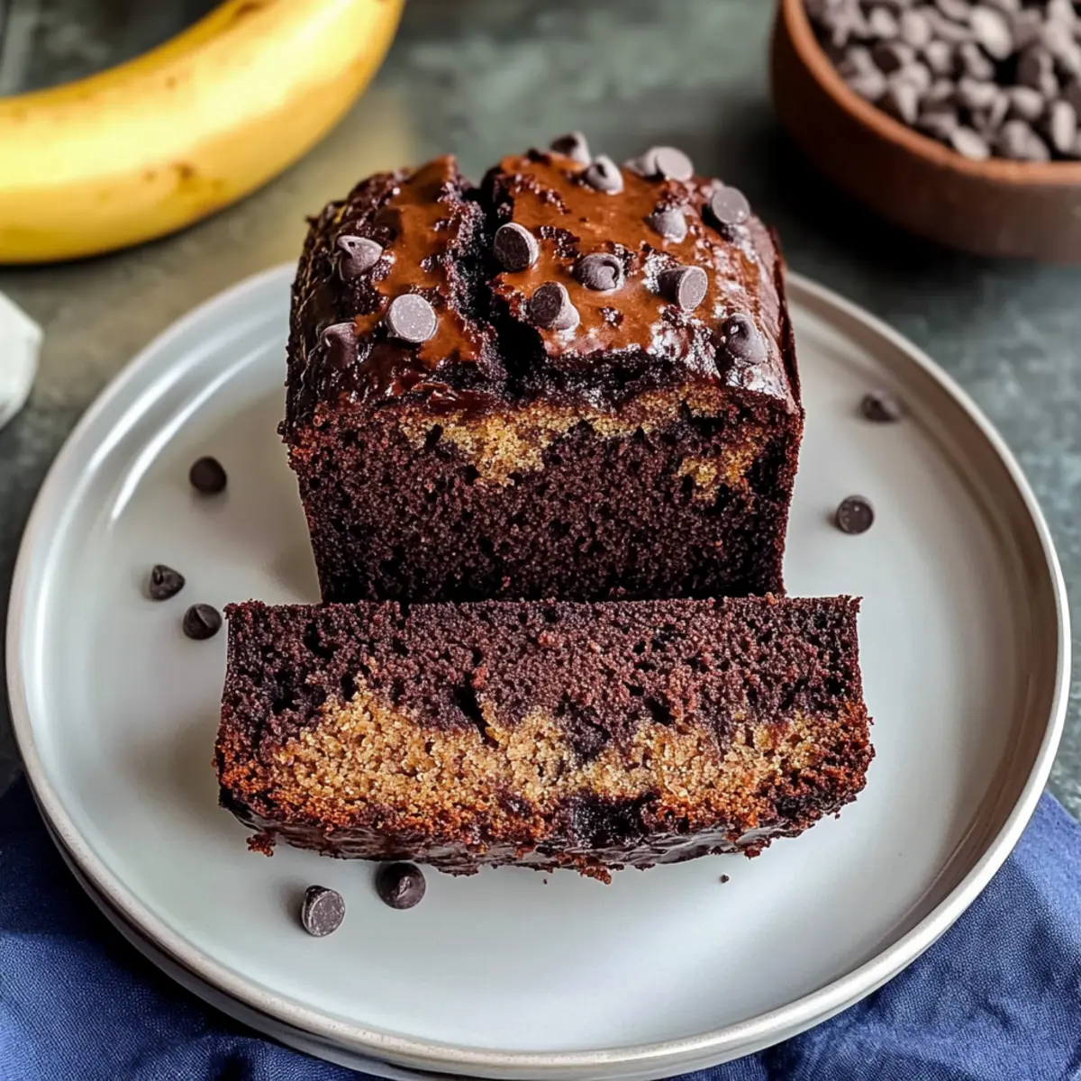 Schokoladenespresso-Bananenbrot