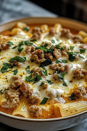 Cremige Alfredo Lasagna Suppe Rezept