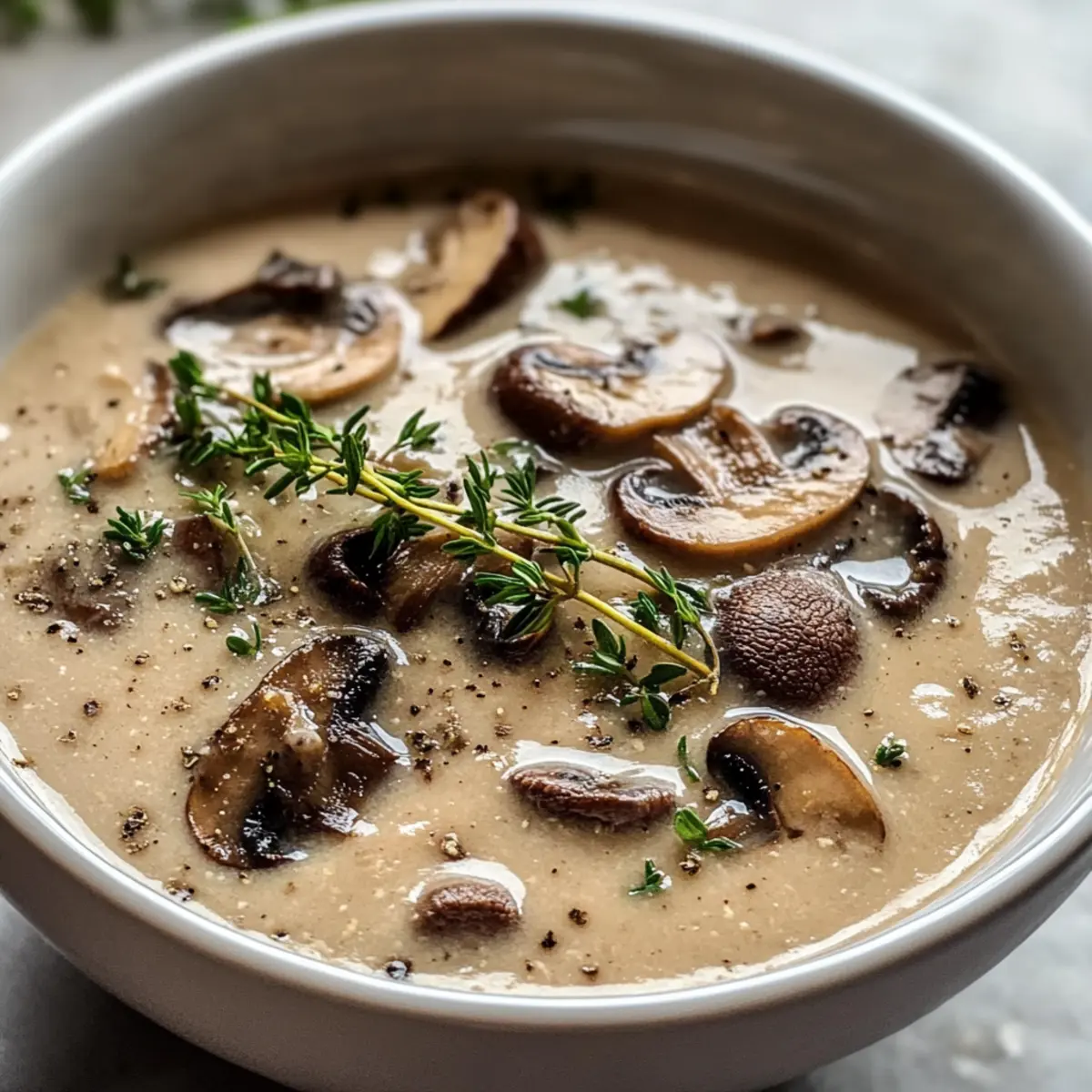 Cremige Champignon Suppe kaebmn