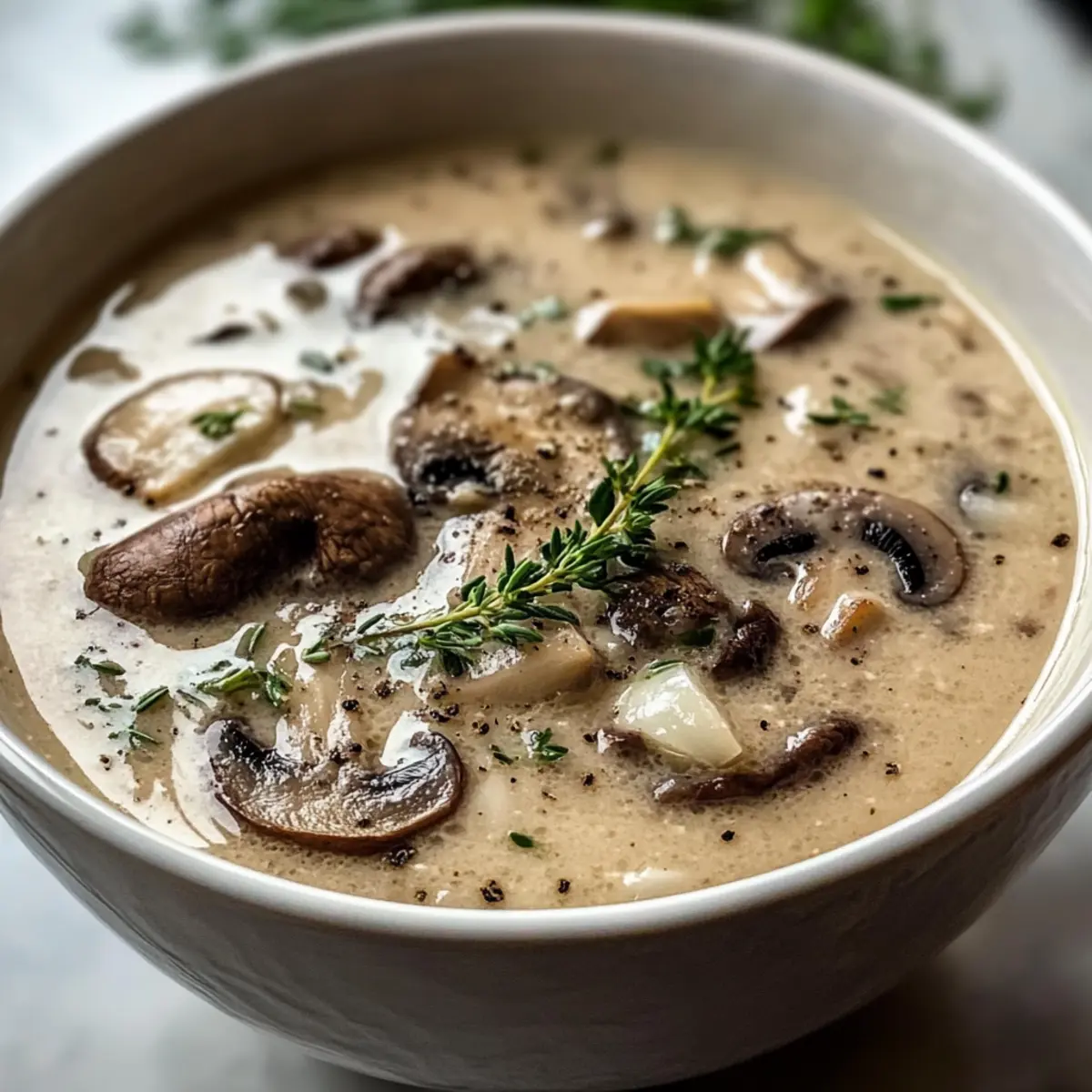 Cremige Champignon Suppe