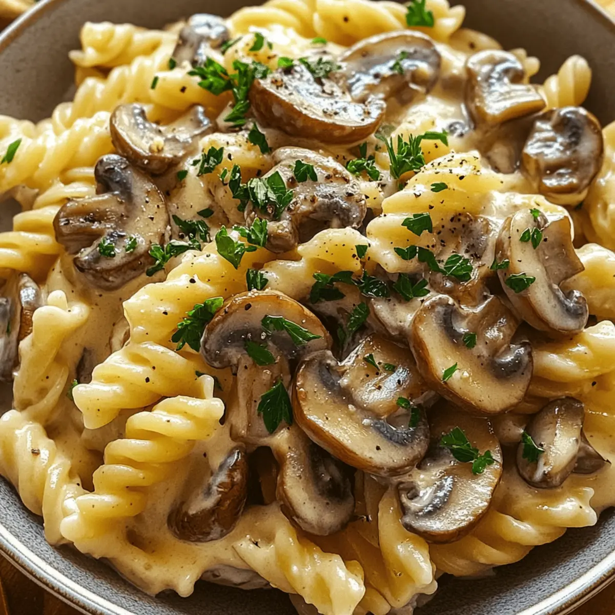 Cremige Pilz Pasta rhufpm