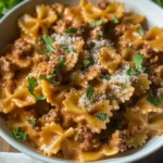 Rindfleisch-Pasta in Tomatensoße Rezept für Zuhause
