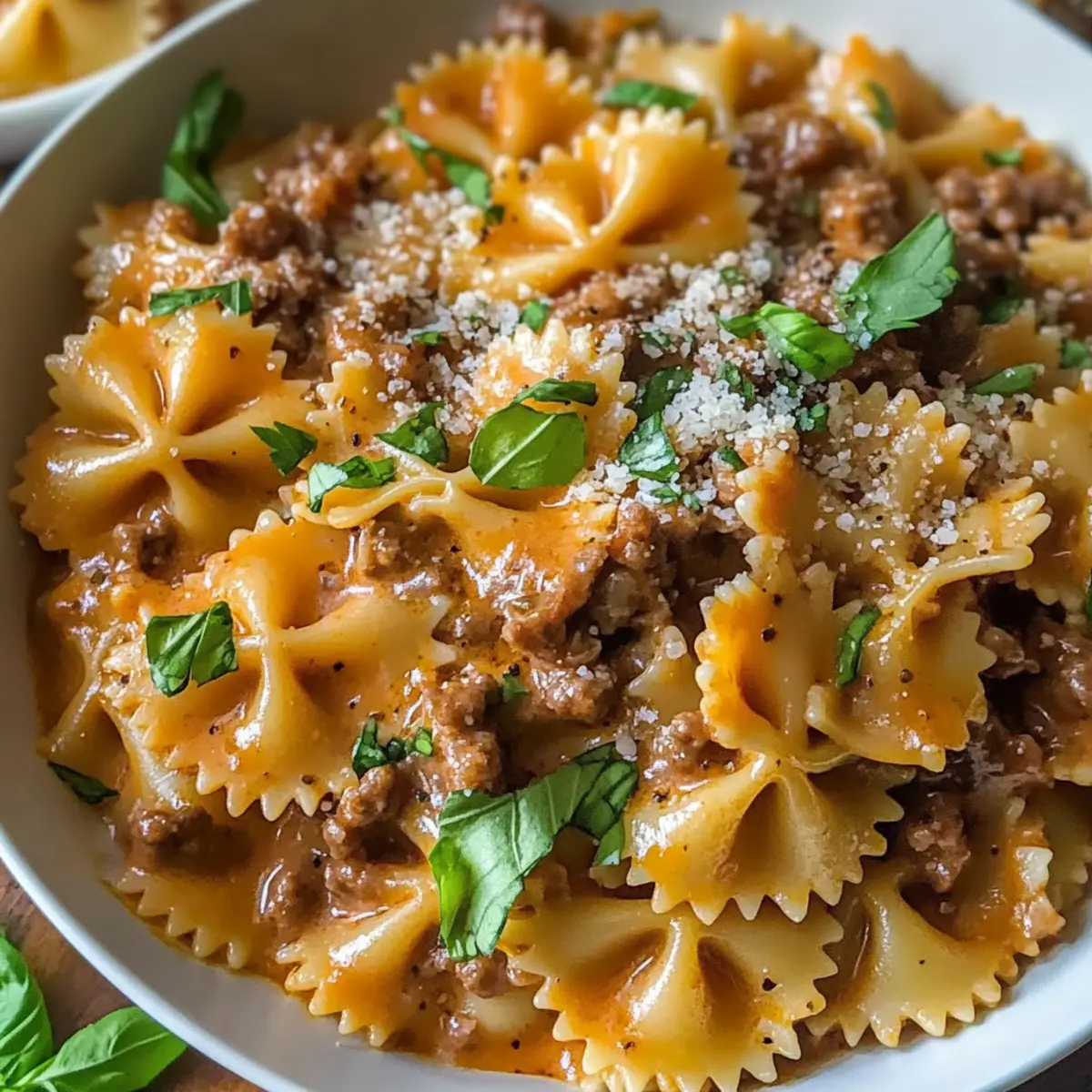 Cremige Rindfleisch Farfalle Pasta Rezept gdpi0e