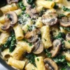 Cremige Spinat- und Pilz-Pasta