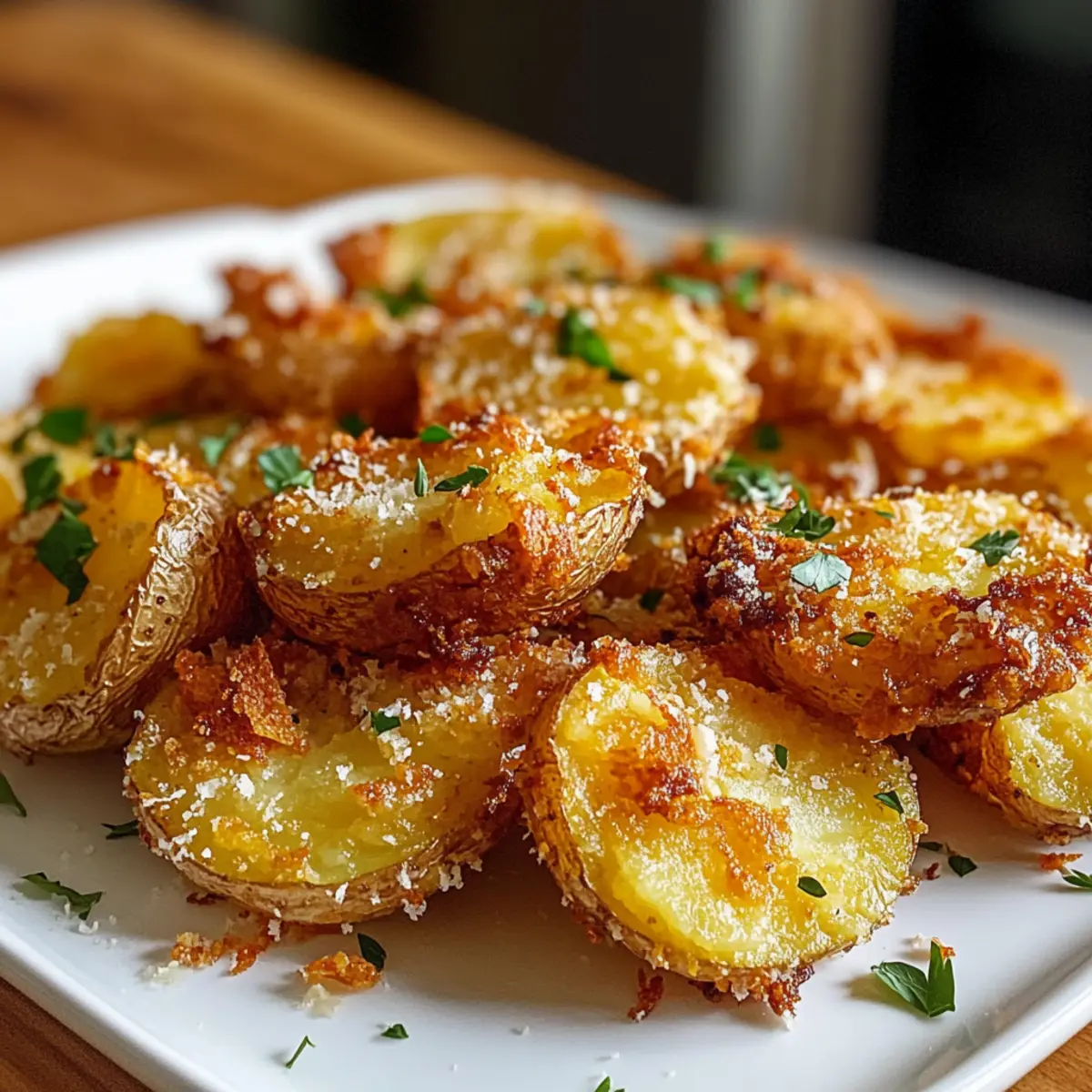Crispy Parmesan Smashed Potatoes oorjgd
