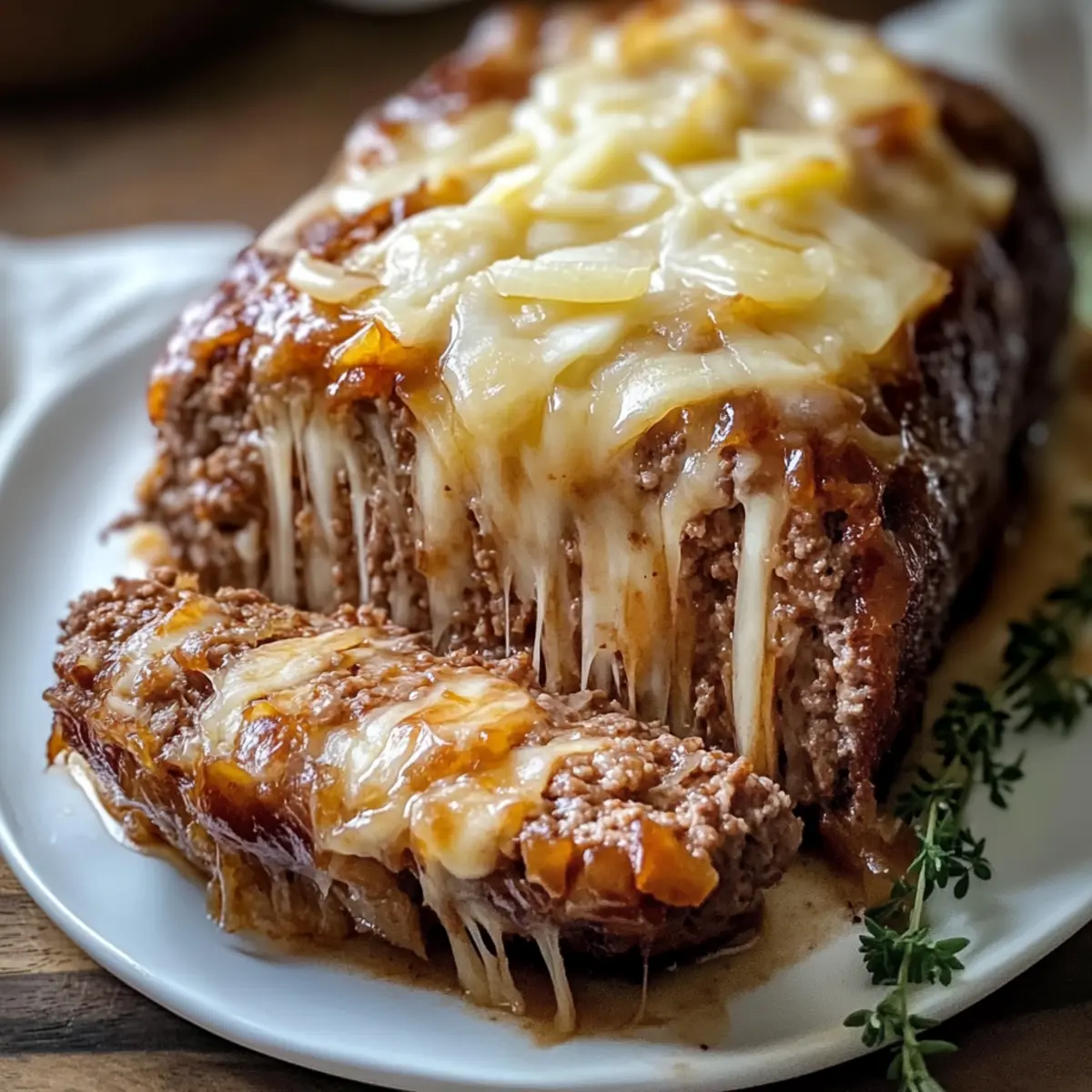 Crockpot FranzA¶sischer Zwiebel Fleischlaib mit geschmolzenem KA¤se fA¼r die ganze Familie ihfzow