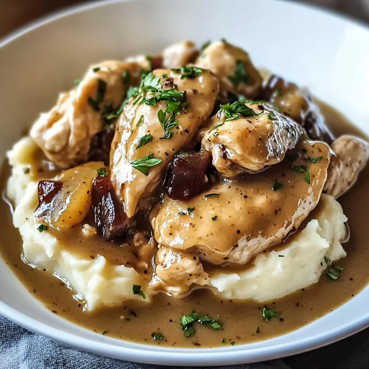 Crockpot Hähnchen und Braten Sauce