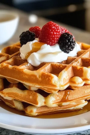 Einfache Proteinwaffeln