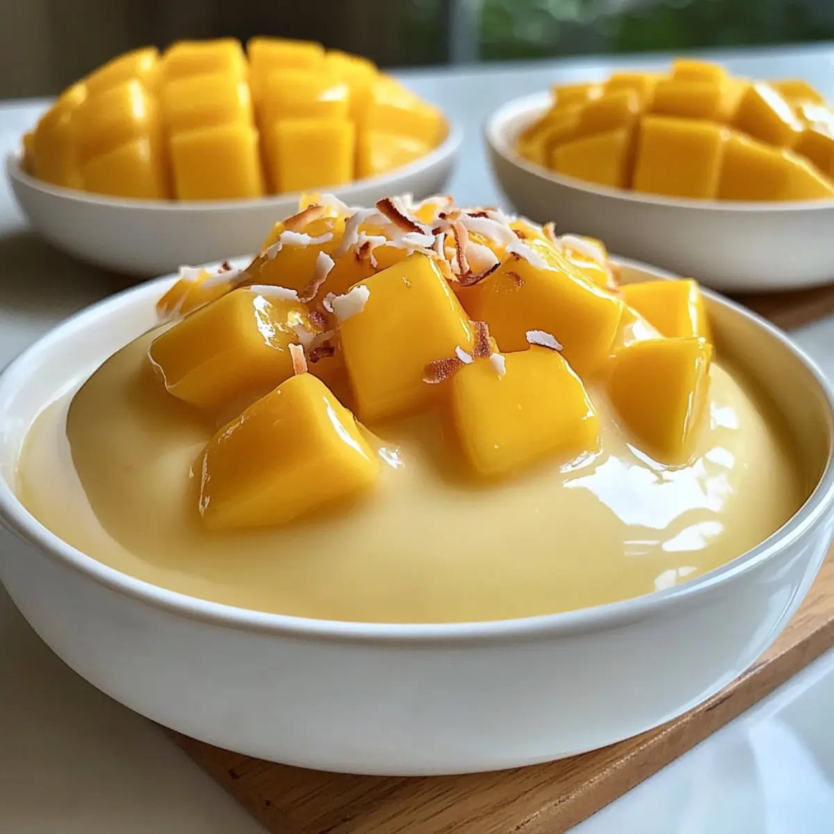 Einfache einfache Mango Pudding Rezept