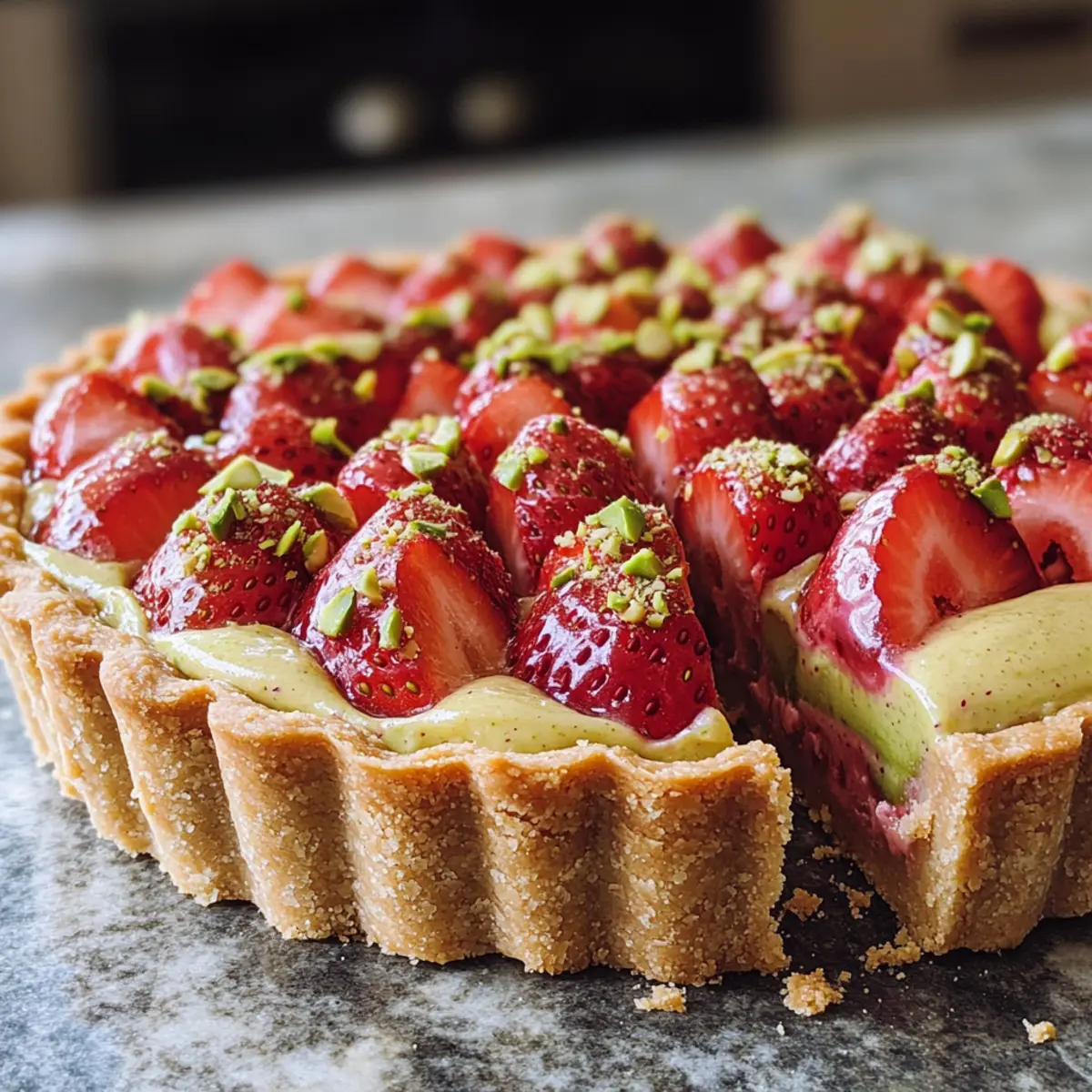 Erdbeer Pistazien Tarte agwhnt
