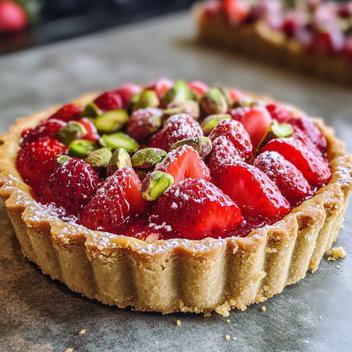 Erdbeer-Pistazien-Tarte