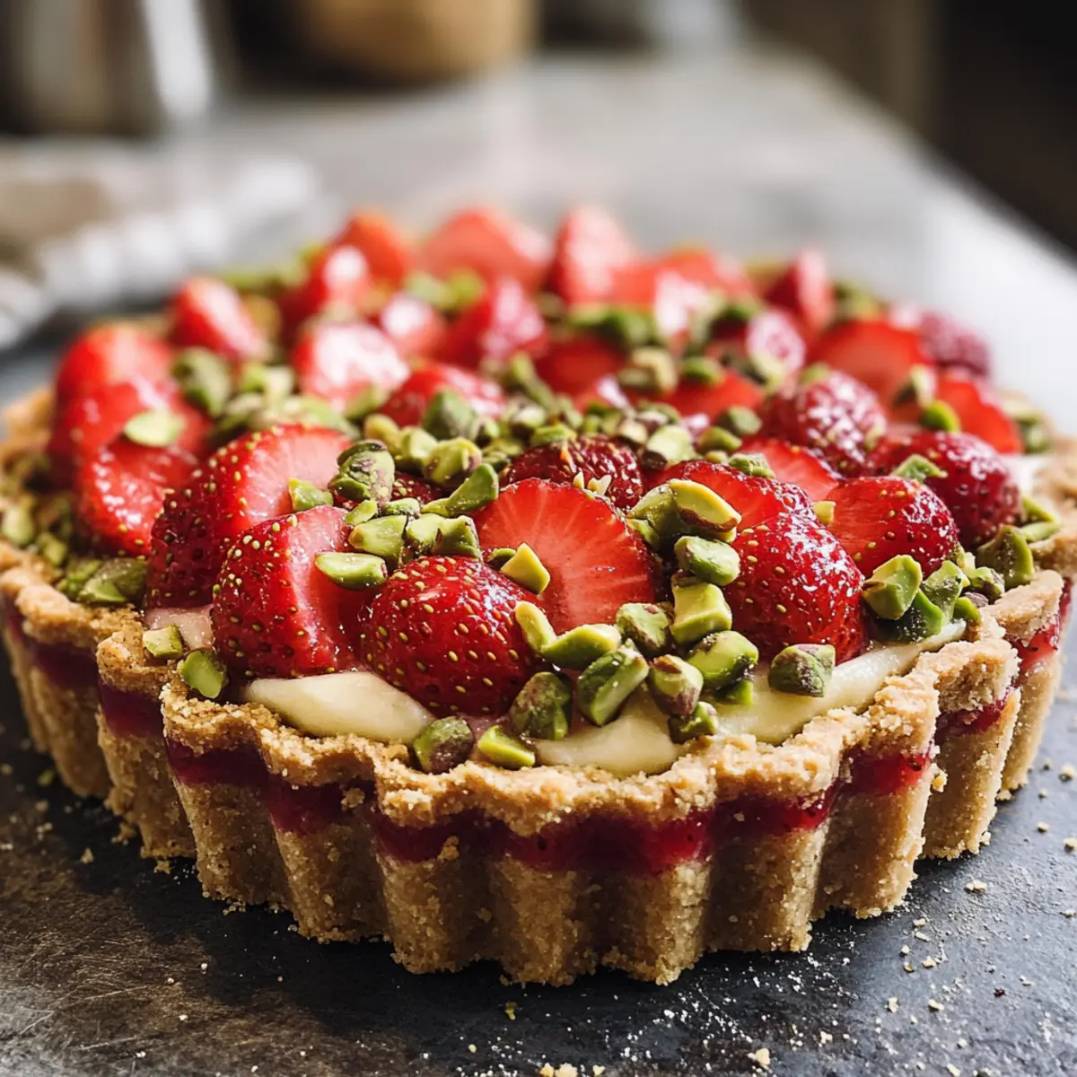 Erdbeer Pistazien Tarte jrpubq