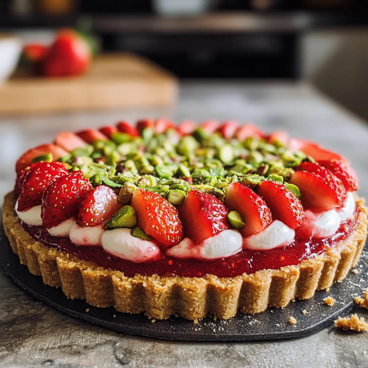 Erdbeer-Pistazien-Tarte