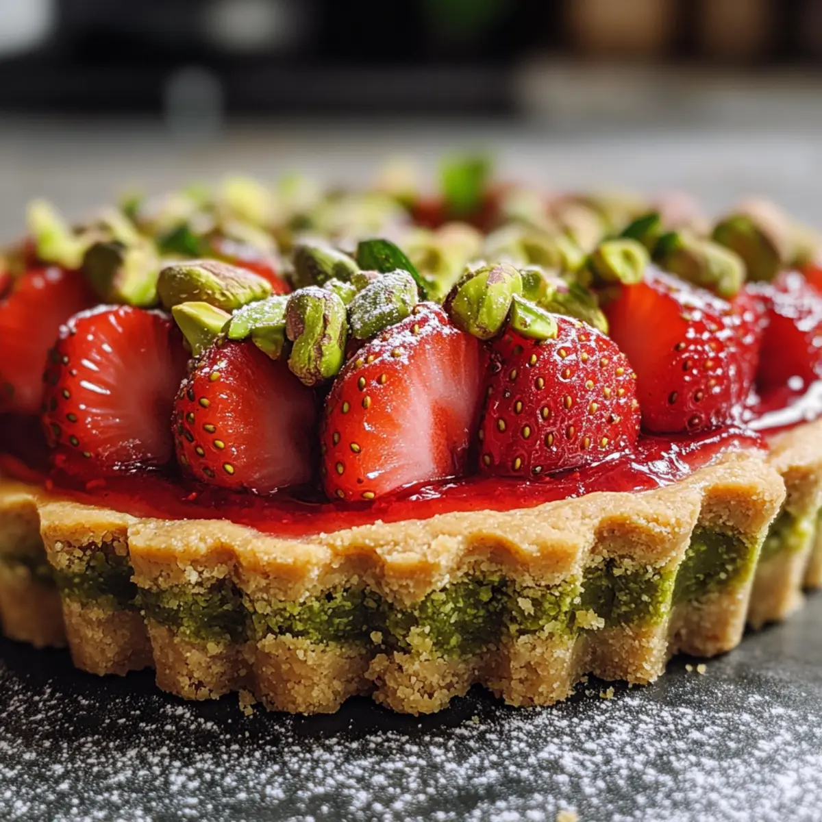Erdbeer Pistazien Tarte wokd9i